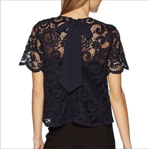 🎉SALE🎉Nanette Lepore Lace Bow Back Blouse Top XS